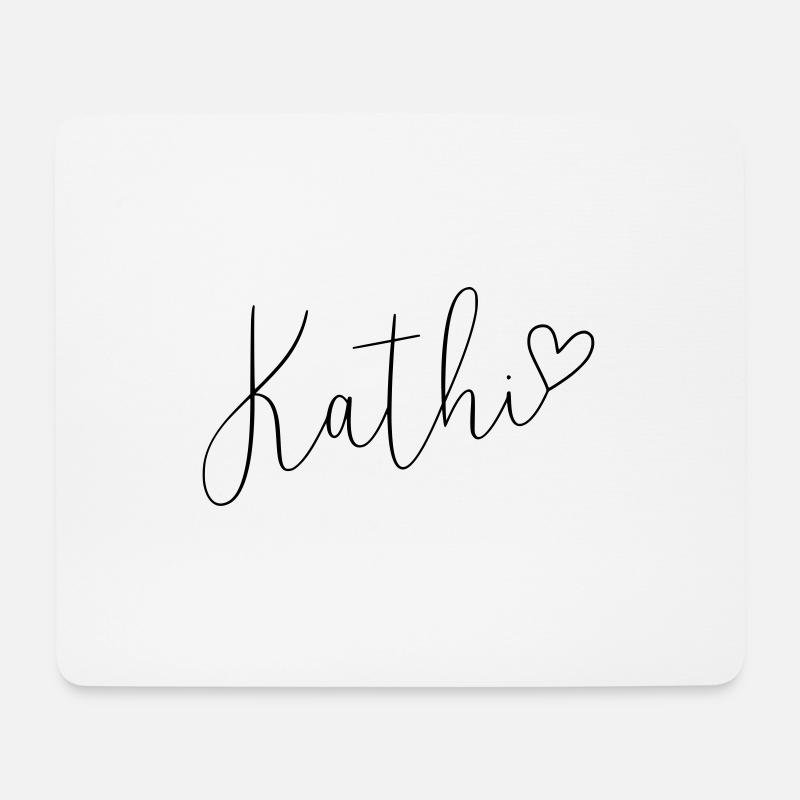 Kathi Name Vorname Mädchen - Mousepad (Querformat) - Weiß
