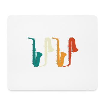 Saxophone vintage T-Shirt, Saxophone Player Gift - Mouse Pad (horizontal) - white - Front