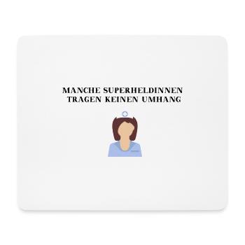 Krankenschwester Superheldin lustig Geschenkidee - Mousepad (Querformat) - Weiß - Vorne