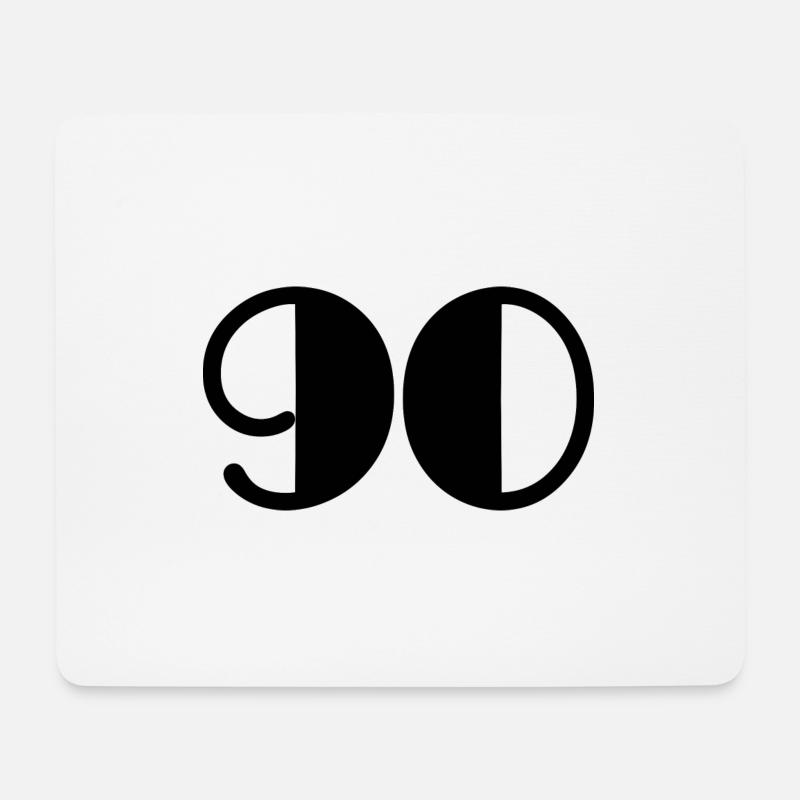 90. 90 ANS. 90e ANNIVERSAIRE. ANNIVERSAIRE 90 ANS. - Tapis de souris (format paysage) - blanc
