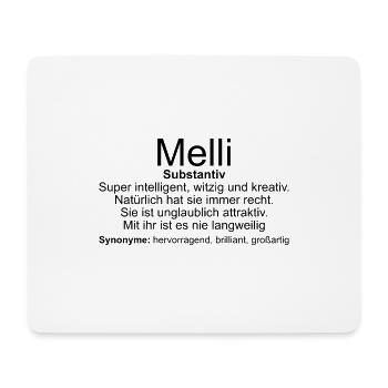 Nom Définition Melli - Tapis de souris (format paysage) - blanc - Devant