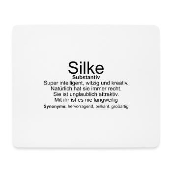 Name Definition Silke - Mousepad (Querformat) - Weiß - Vorne