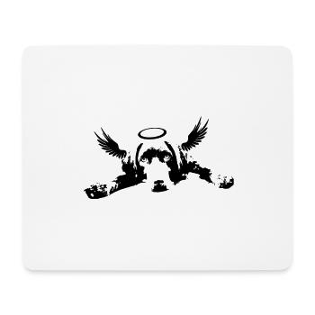 Kleiner Münsterländer Engel Flügel Hund - Mousepad (Querformat) - Weiß - Vorne