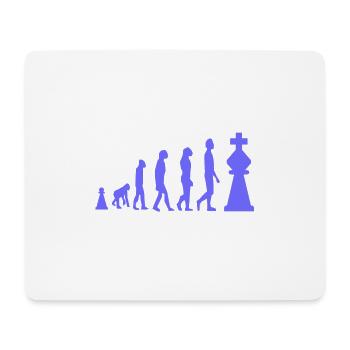 Chess Evolution Schach Lustig - Mousepad (Querformat) - Weiß - Vorne