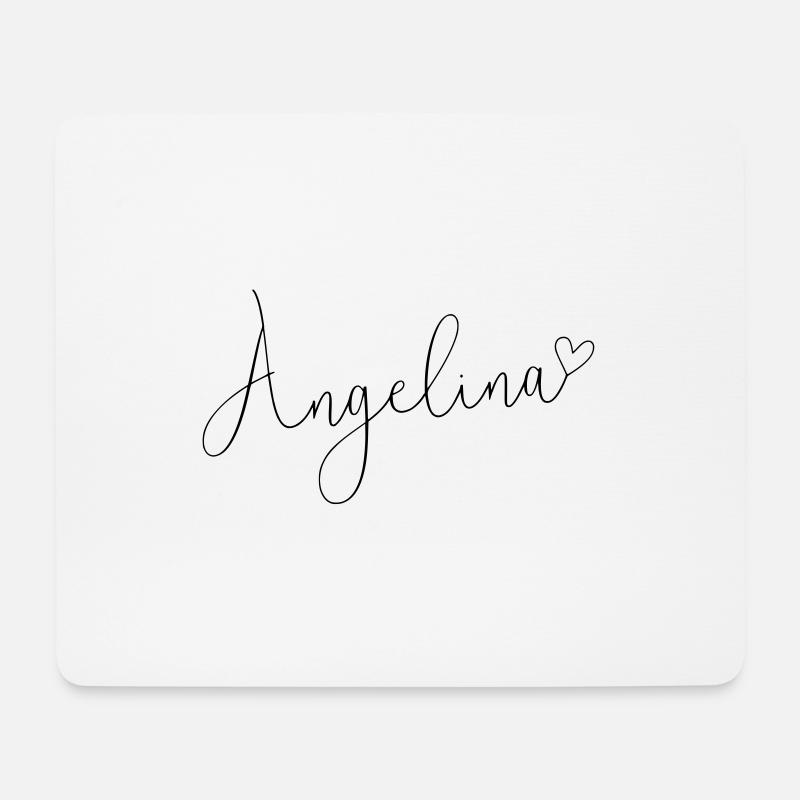 Angelina Name Vorname Mädchen - Mousepad (Querformat) - Weiß