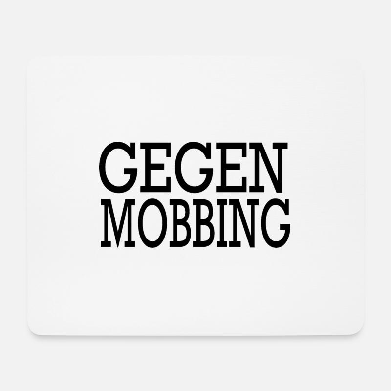 Gegen Mobbing - Mousepad (Querformat) - Weiß