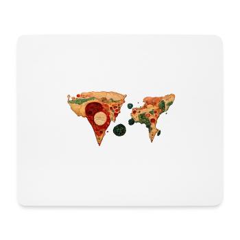 Pizza World Map - Mouse Pad (horizontal) - white - Front
