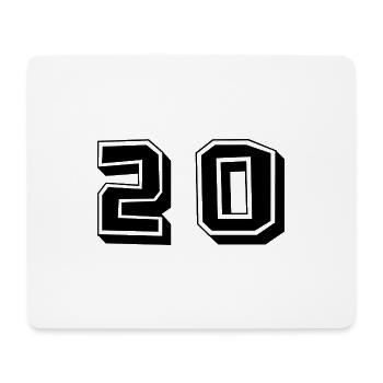 20. 20 JAHRE. 20-JÄHRIGES JUBILÄUM. GEBURTSTAG 20 JAHRE. - Mousepad (Querformat) - Weiß - Vorne