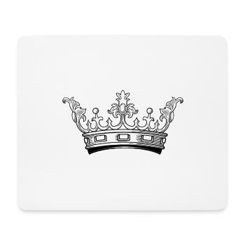 Krone König Prinzessin vintage gezeichnet - Mousepad (Querformat) - Weiß - Vorne