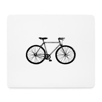 Fahrrad | Fahrradfahrer | Mountainbike | Radfahrer - Mousepad (Querformat) - Weiß - Vorne