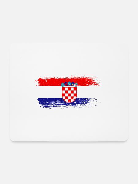 Kroatien Flagge - Mousepad (Querformat) - Weiß