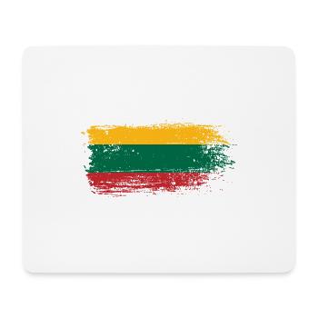 Yellow Green Red Brush Flag - Mouse Pad (horizontal) - white - Front