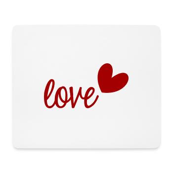 LOVE. I LOVE YOU. SAINT VALENTIN. EVJF. JE T'AIME. - Tapis de souris (format paysage) - blanc - Devant