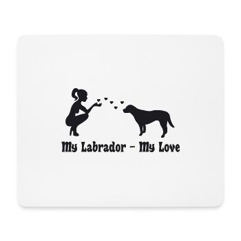 My Labrador - My love - Mousepad (Querformat) - Weiß - Vorne