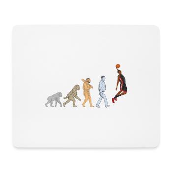Evolution Joueur de Basket-ball Grunge - Tapis de souris (format paysage) - blanc - Devant