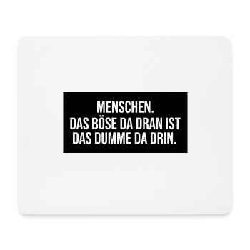 dumme Menschen lustiger Spruch - Mousepad (Querformat) - Weiß - Vorne