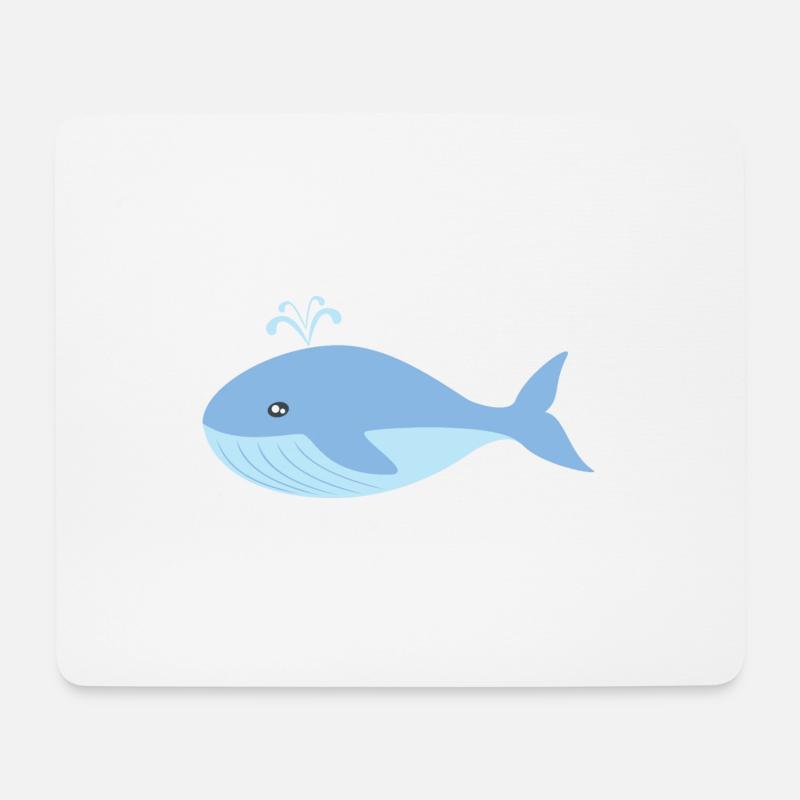whale - Mouse Pad (horizontal) - white