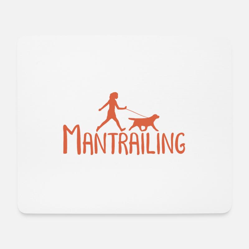 Mantrailing Suchhund Geschenk Hundeliebhaber - Mousepad (Querformat) - Weiß