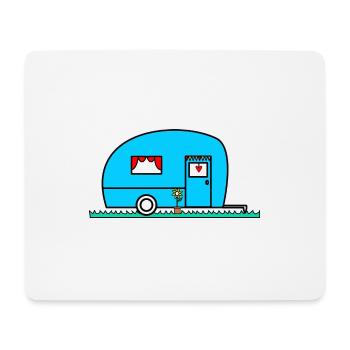 caravan. winnow. CAMPING CAR. camping. summer. humor. - Mouse Pad (horizontal) - white - Front
