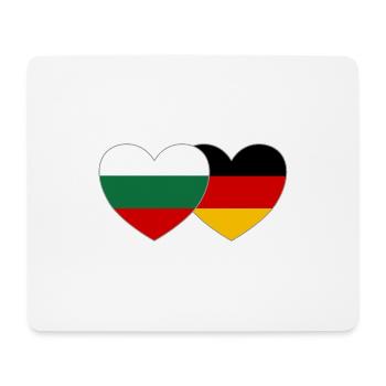 Bulgarie Allemagne Drapeau Cœur - Tapis de souris (format paysage) - blanc - Devant