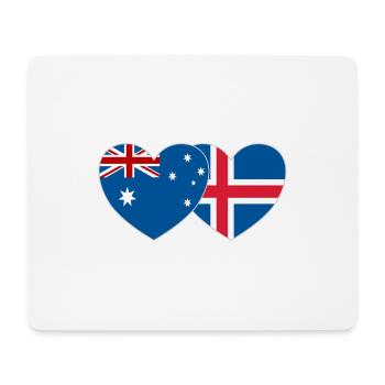 Australien Island Flagge Herz - Mousepad (Querformat) - Weiß - Vorne