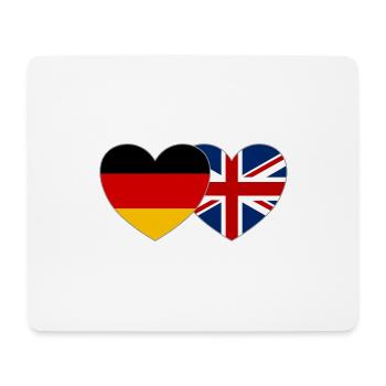Deutschland Großbritannien Flagge Herz - Mousepad (Querformat) - Weiß - Vorne