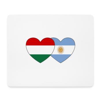 Ungarn Argentinien Flagge Herz - Mousepad (Querformat) - Weiß - Vorne