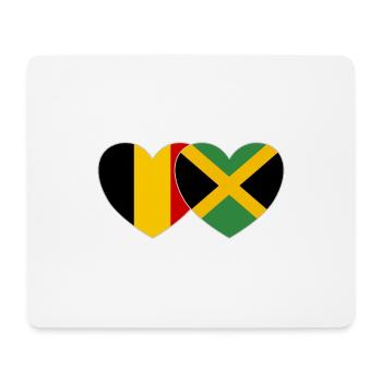 Belgien Jamaika Flagge Herz - Mousepad (Querformat) - Weiß - Vorne