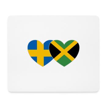 Schweden Jamaika Flagge Herz - Mousepad (Querformat) - Weiß - Vorne