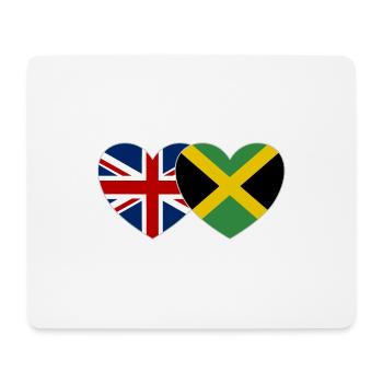 Großbritannien Jamaika Flagge Herz - Mousepad (Querformat) - Weiß - Vorne
