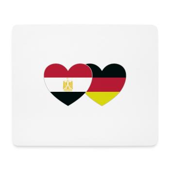 Egypt Germany Flag Heart - Mouse Pad (horizontal) - white - Front