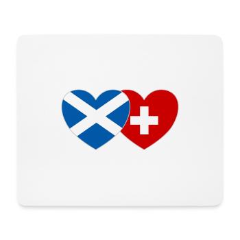 Scotland Switzerland Flag Heart - Mouse Pad (horizontal) - white - Front