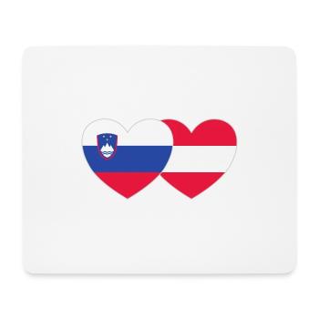Slowenien Österreich Flagge Herz - Mousepad (Querformat) - Weiß - Vorne