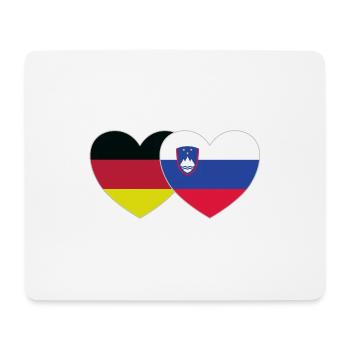 Deutschland Slowenien Flagge Herz - Mousepad (Querformat) - Weiß - Vorne