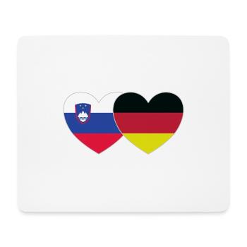 Slowenien Deutschland Flagge Herz - Mousepad (Querformat) - Weiß - Vorne