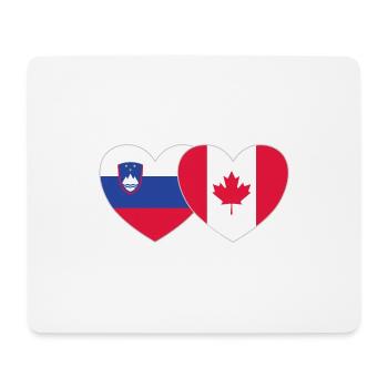 Slowenien Kanada Flagge Herz - Mousepad (Querformat) - Weiß - Vorne