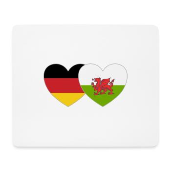 Germany Wales Flag - Mouse Pad (horizontal) - white - Front