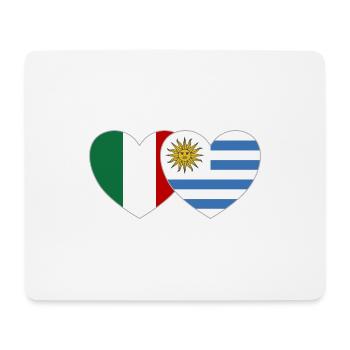 Italien Uruguay Flagge Herz - Mousepad (Querformat) - Weiß - Vorne