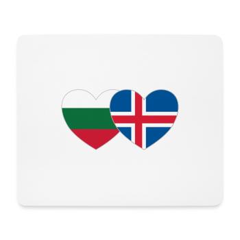 Bulgarie Islande Drapeau Coeur - Tapis de souris (format paysage) - blanc - Devant