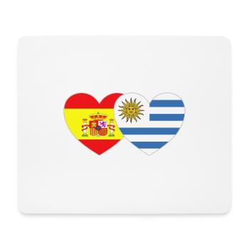 Spanien Uruguay Flagge Herz - Mousepad (Querformat) - Weiß - Vorne