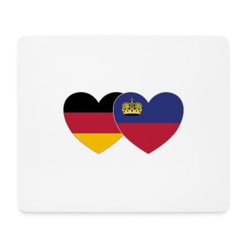 Allemagne Lichtenstein Flag Heart - Tapis de souris (format paysage) - blanc - Devant
