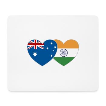 New Zealand India Flag Heart - Mouse Pad (horizontal) - white - Front