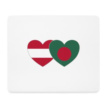 Österreich Bangladesch Flagge Herz - Mousepad (Querformat) - Weiß - Vorne