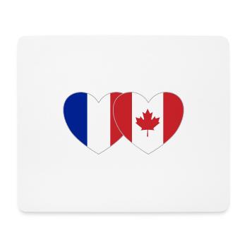 Frankreich Kanada Flagge Herz - Mousepad (Querformat) - Weiß - Vorne