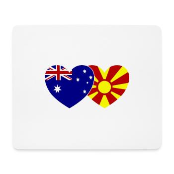 Australia Macedonia Flag Heart - Mouse Pad (horizontal) - white - Front