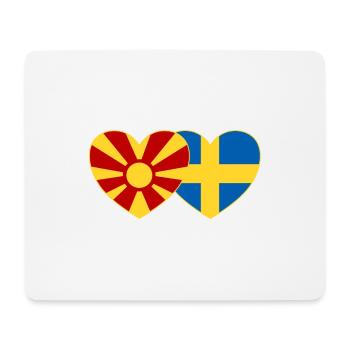 Macedonia Sweden Flag Heart - Mouse Pad (horizontal) - white - Front