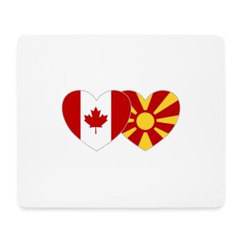 Kanada Mazedonien Flagge Herz - Mousepad (Querformat) - Weiß - Vorne