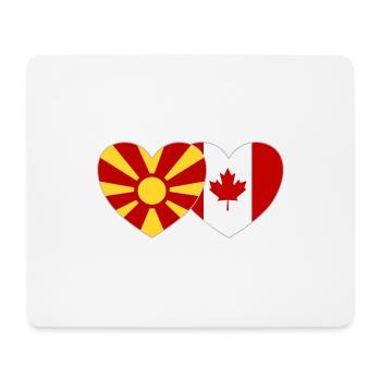 Macédoine Drapeau Canada Cœur - Tapis de souris (format paysage) - blanc - Devant