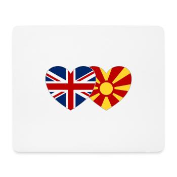 England Mazedonien Flagge Herz - Mousepad (Querformat) - Weiß - Vorne