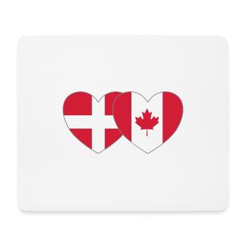 Denmark Canada Flag Heart - Mouse Pad (horizontal) - white - Front
